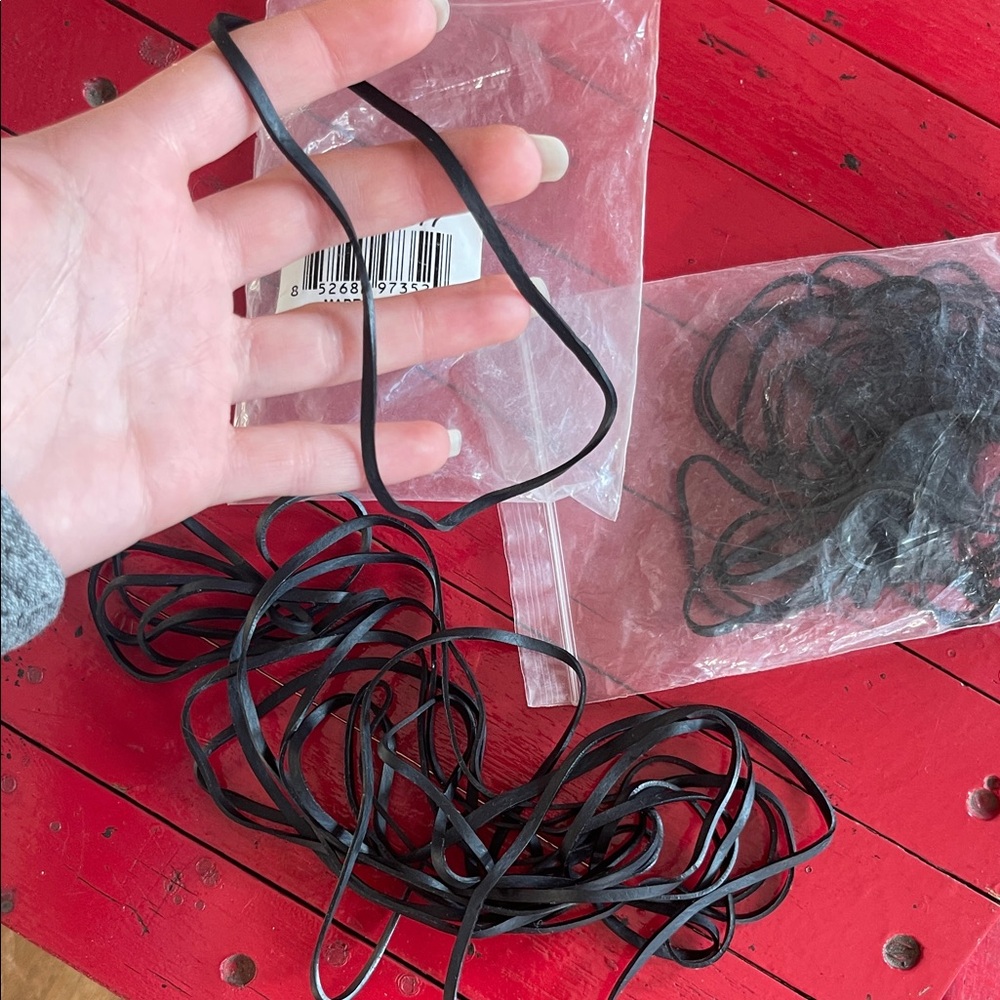 Black Rubber Bands for utility or crafts